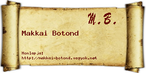 Makkai Botond névjegykártya